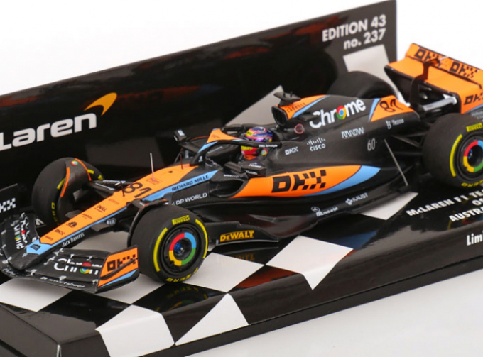 McLAREN F1 Mcl60 Team Mclaren №81 Australian Gp (2023) Oscar Piastri, Orange Black Blue