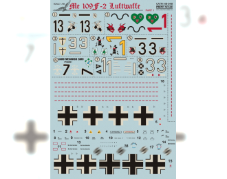 Набор декалей Me 109 F2 Part 1 Wet decal