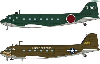 Сборная модель L2D Zero Transprt & C47 Skytrain (2 kits) Limited Edition