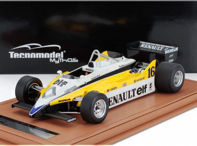 RENAULT F1 Re30b V6 Turbo Team Renault Elf №16 Winner France Gp (1982) Rene Arnoux, White Yellow Black