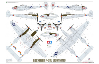 Сборная модель Lockheed P-38J Lightning