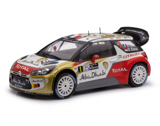 CITROËN DS3 WRC S.Loeb / D.Elena #1 белый с красным и золотистым