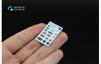 3D Декаль интерьера кабины Советский/Российский палубный тягач, модель 3913 (RFM) (с 3D-печатными деталями)