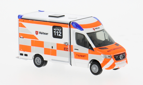 MERCEDES-BENZ Rietze, System Strobel RTW Malteser Neckar-Alb (2018), orange/white