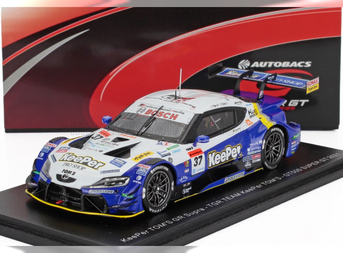 TOYOTA Supra Gr Team Keeper Tom's №37 Gt500 Class Super Gt (2021) Ryo Hirakawa - Sena Sakaguchi, Blue Yellow