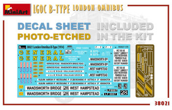 Сборная модель LGOC B-TYPE Лондонский Омнибус