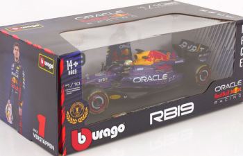 RED BULL F1 Rb19 Team Oracle Red Bull Racing №1 World Champion Winner Las Vegas Usa Gp (2023) Max Verstappen, Purple Yellow Red