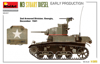 Сборная модель M3 Stuart Diesel Military 1945