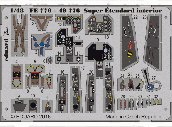 Фототравление для Super Etendard интерьер