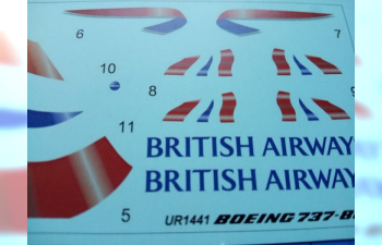 Декаль для Boeing 737-800 British Airways with full stencils