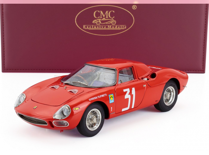 FERRARI 250lm Ch.n5899 Team Scuderia Filipinetti №31 Winner Monza (1964) Nino Vaccarella, Red