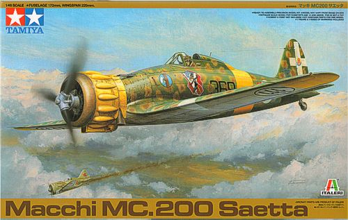 Сборная модель MACCI MC.200 SAETTA, с фигурой пилота