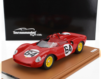 FERRARI 206sp Dino Spider Team Scuderia Ferrari Sefac №64 Winner Freiburg Schauinsland (1965) Ludovico Scarfiotti, Red