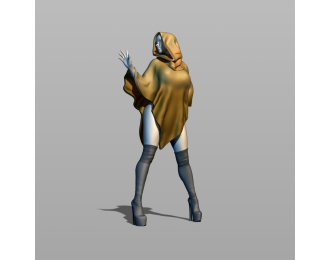 Фигура Пончо с капюшеном, окрашенная