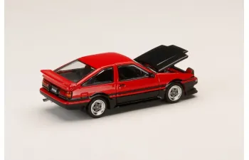 TOYOTA Sprinter Trueno GT APEX (AE86) Late Ver. JDM Style Carbon Bonnet, red/black