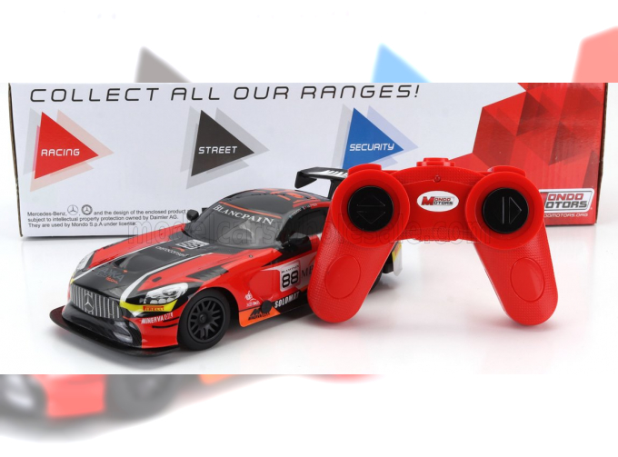 RC MERCEDES-BENZ Gt3 Amg N 88 Racing (2022), Red Black Silver