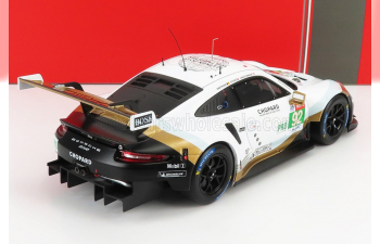 PORSCHE 911 991 Rsr 4.0l Flat-6 Porsche Gt Team №92 24h Le Mans (2019) M.Christensen - K.Estre - L.Vanthoor, White Black Gold