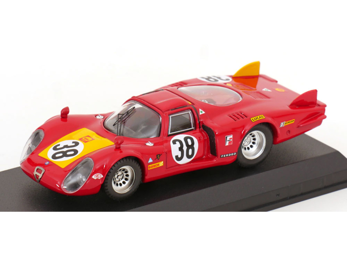 ALFA ROMEO 33.2 Coda Lunga N 38 24h Le Mans (1968) Facetti - Dini, Red Yellow