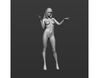 Фигура Четкая нагая, окрашенная