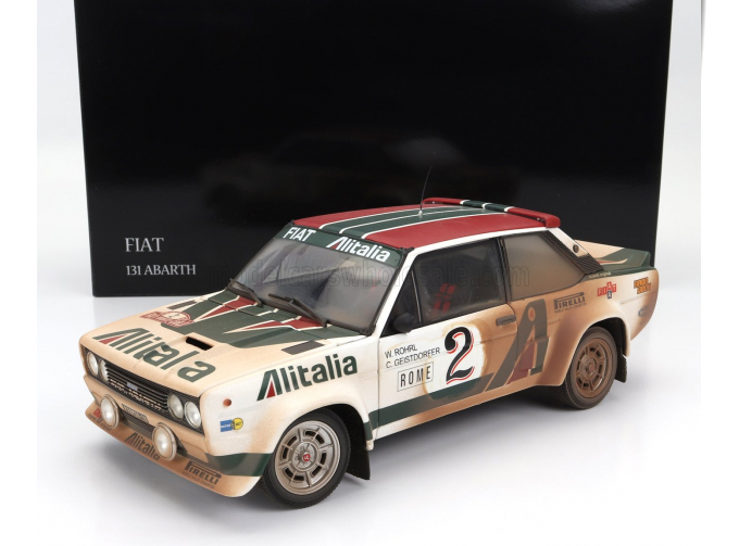 FIAT 131 Abarth Alitalia (dirty And Night Version) N2 4th Rally Montecarlo (1978) Walter Rohrl - Christian Geistdorfer, White Green Red