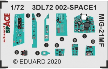 3D Декаль для MiG-21MF SPACE и стальные ремни