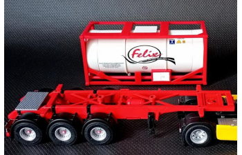 Полуприцеп-газовоз Transportes Felix, white / red
