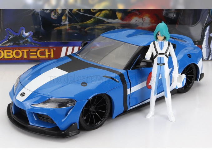 TOYOTA Supra With Max Sterling Figure Robotech 2020, Light Blue White