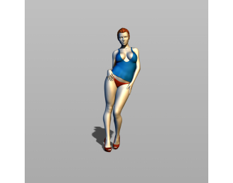 Фигура Оперлась о стену, окрашенная