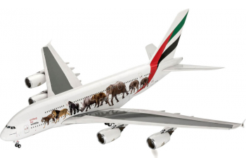 Сборная модель АЭРОБУС A380-800 АВИАКОМПАНИИ EMIRATES В ЛИВРЕЕ UNITED FOR WILDLIFE