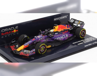 RED BULL F1 Rb19 Team Oracle Red Bull Racing №1 World Champion Winner Las Vegas Usa Gp (2023) Max Verstappen, Purple Yellow Red