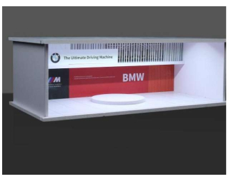 Diorama *BMW show room with light*, red/white