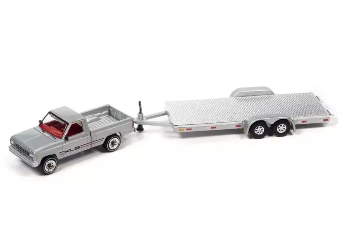 FORD Ranger Pick-up (1983) With Trailer Car Transporter, Silver