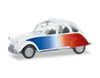 CITROEN 2CV *Cocorico*, white / blue / red