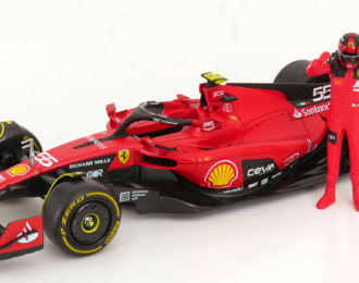 FERRARI F1 SF-23 TEAM SCUDERIA FERRARI N 55 SEASON 2023 CARLOS SAINZ - RED BLACK