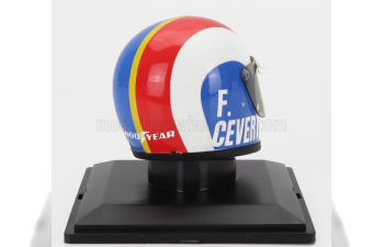 HELMET F1 Casco - Tyrrell 006 Team Elf Tyrrel N6 Season (1973) Francoise Cevert, White Blue Red Yellow