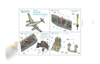 Декаль интерьера кабины Me 262A (Dragon)