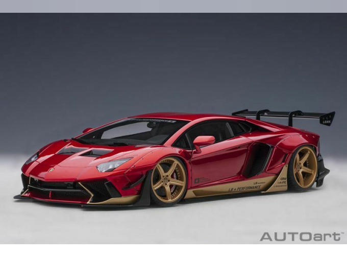 Lamborghini Aventador LB Performance (hyper red / gold accents)