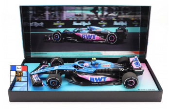 RENAULT F1 A523 Team Bwt Alpine №10 8th Miami Gp With Pit Board (2023) Pierre Gasly, Blue Black Pink