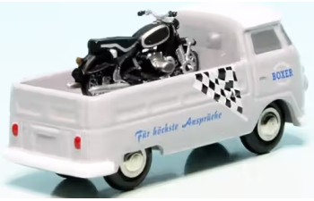 VOLKSWAGEN T1 + 1x BMW motorcycles *motorrad service*, grey/black