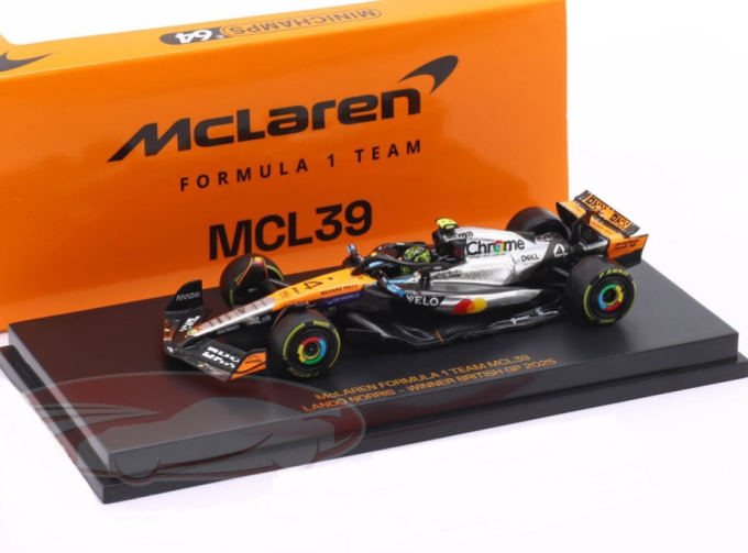 McLAREN MCL39 #4 Winner British GP Formula 1 World champion Lando Norris (2025)