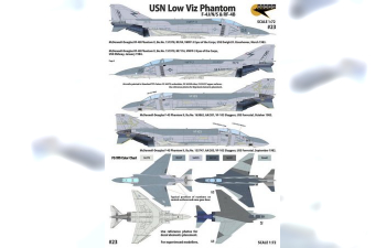 Декаль "Phantom shades of gray" - Low Viz F-4J/N/S & RF-4B, 9 Markings.