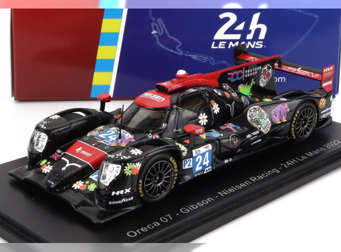 ORECA Gibson 07 Gk428 4.2l V8 Team Nielsen Racing N24 24h Le Mans (2022) R.Sales - M.Bell - B.Hanley, Black Red