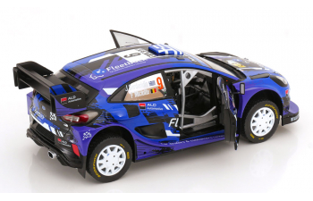 FORD Puma Rally1 Team M-sport Ford Wrt №9 Rally Safari Kenia (2022) Jourdan Serderidis - Frederic Miclotte, Purple Black Blue