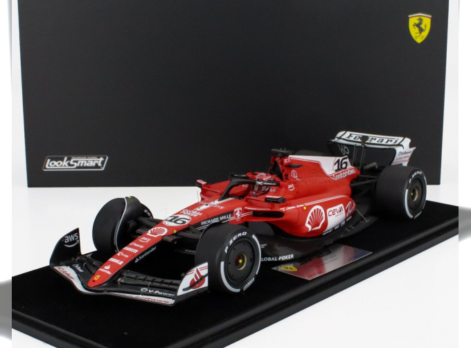FERRARI F1 Sf-23 Team Scuderia Ferrari №16 2nd Las Vegas Usa Gp (2023) Charles Leclerc, Red White Black