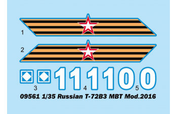 Сборная модель Российский ОБТ Т-72Б3 обр. 2016г.