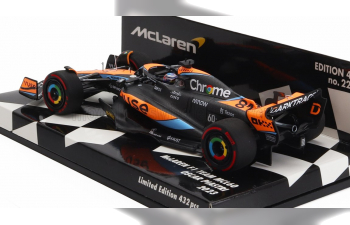 McLAREN F1 Mcl60 Team Mclaren №81 Bahrain Gp (2023) Oscar Piastri, Orange Blue Black