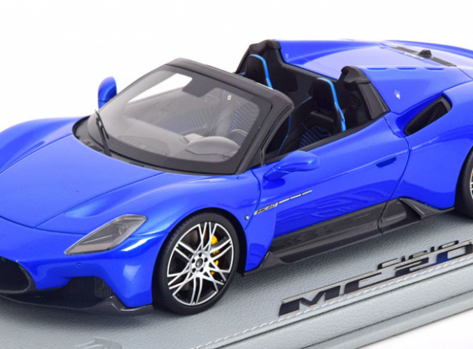 MASERATI Mc20 Cielo Spider (2020) - Con Vetrina - With Showcase, Blu Infinito - Blue Met