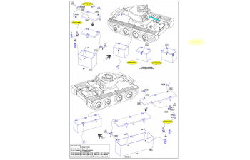 Storage boxes and additional equipment for german tank Pz.Kpfw. 38 (t)