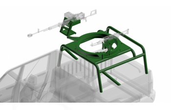 Аксессуары для моделей военной техники Турель с дугами под пулеметы корд и печенег
