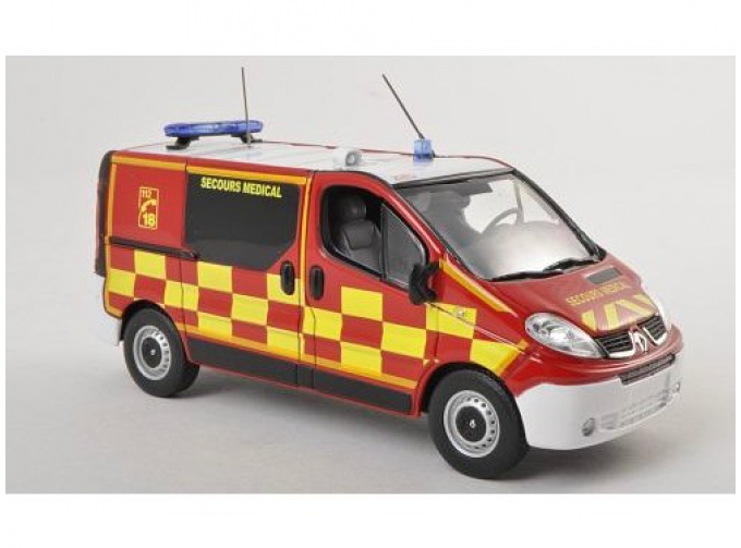 RENAULT Trafic 2010 Pompiers VSM (пожарная скорая помощь), red